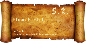 Simon Kirill névjegykártya